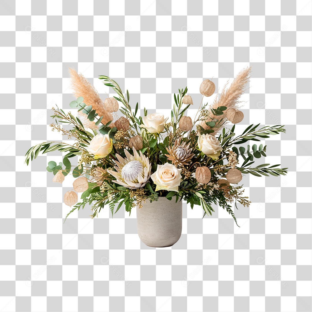 Vaso de Flores PNG Transparente