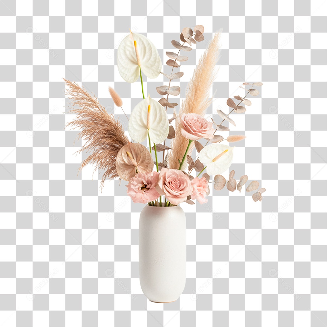 Vaso de Flores PNG Transparente