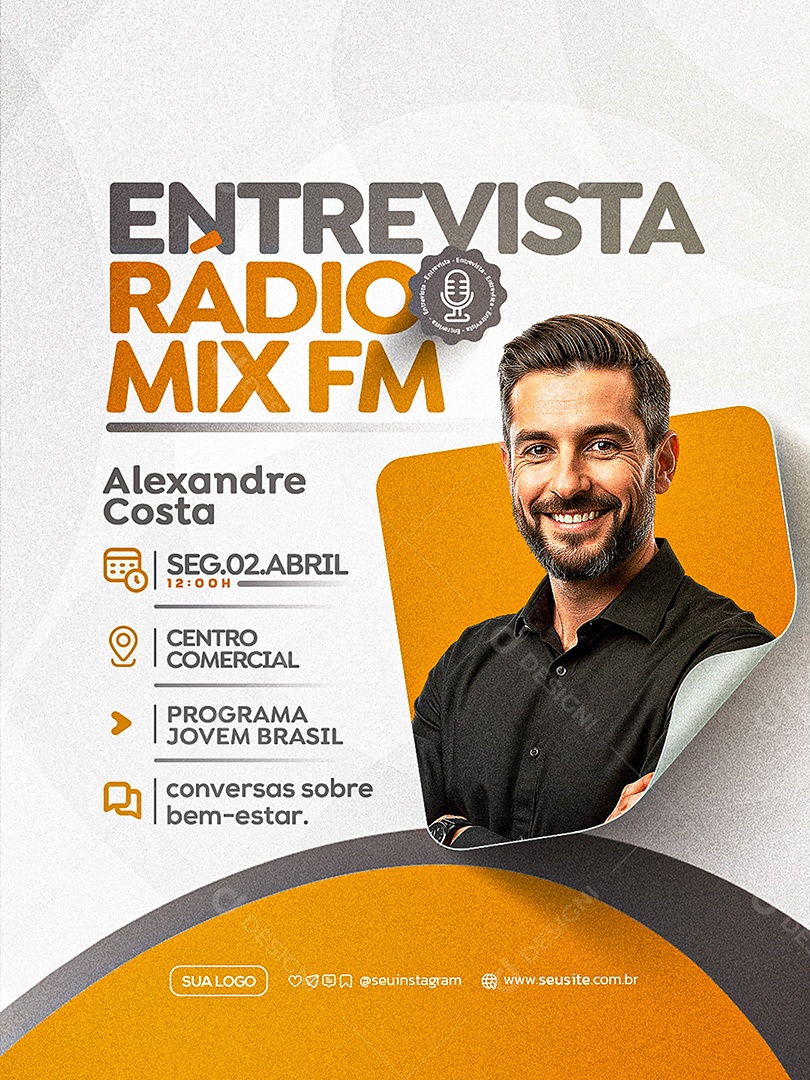 Entrevista Radio Social Media PSD Editável