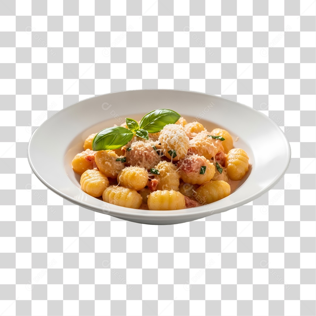 Prato com Nhoque PNG Transparente