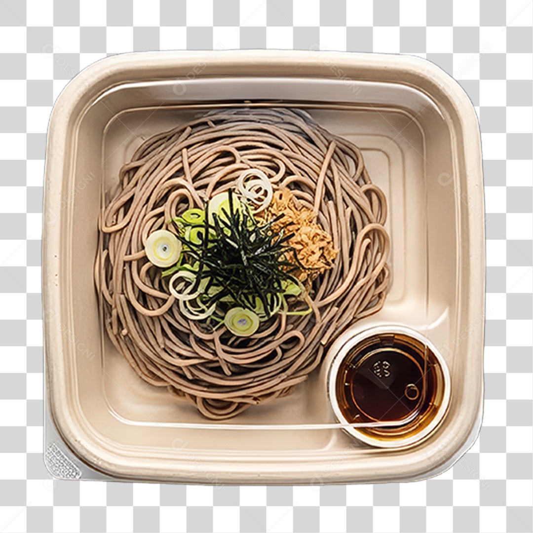 Caixa Marmita com Macarrão Variado PNG Transparente