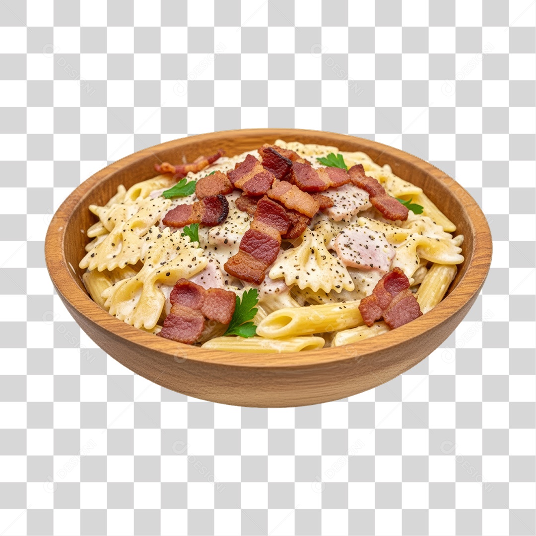 Tigela com Macarrão Variado PNG Transparente