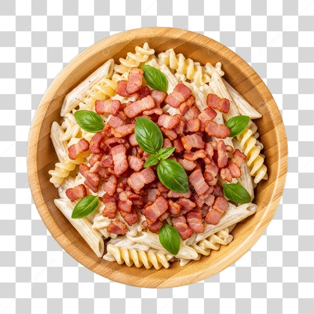 Tigela com Macarrão Variado PNG Transparente