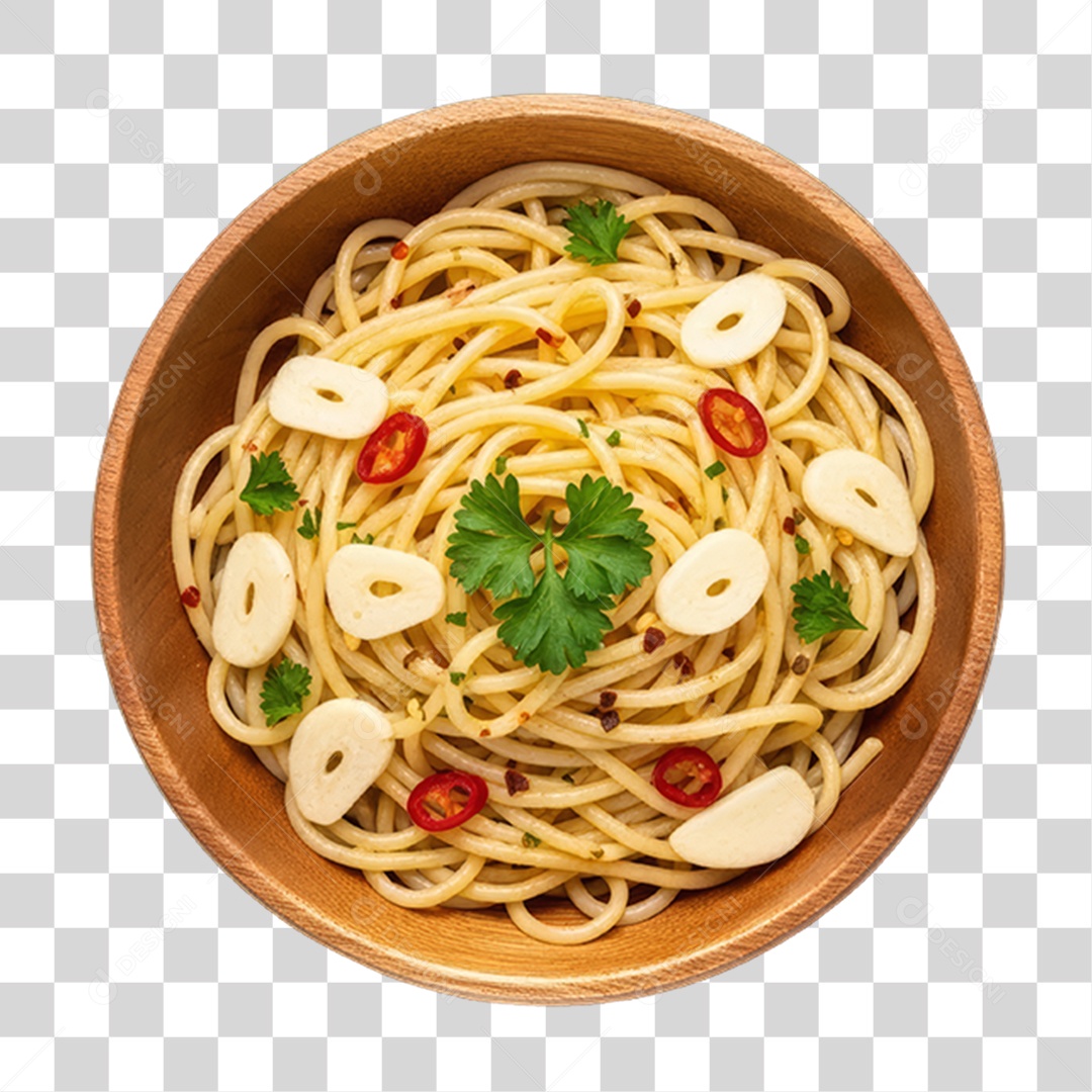 Tigela com Macarrão Variado PNG Transparente