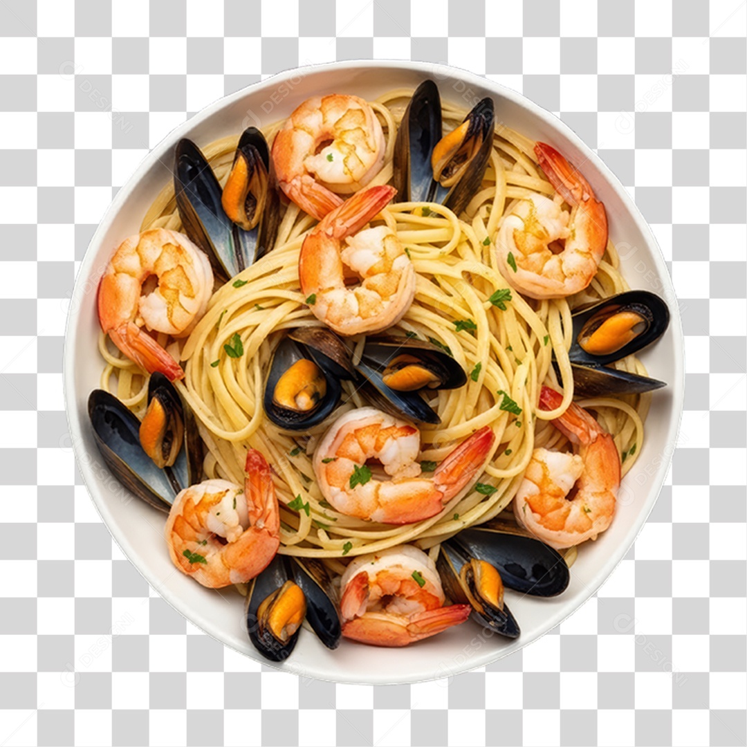 Prato de Macarrão Variado PNG Transparente