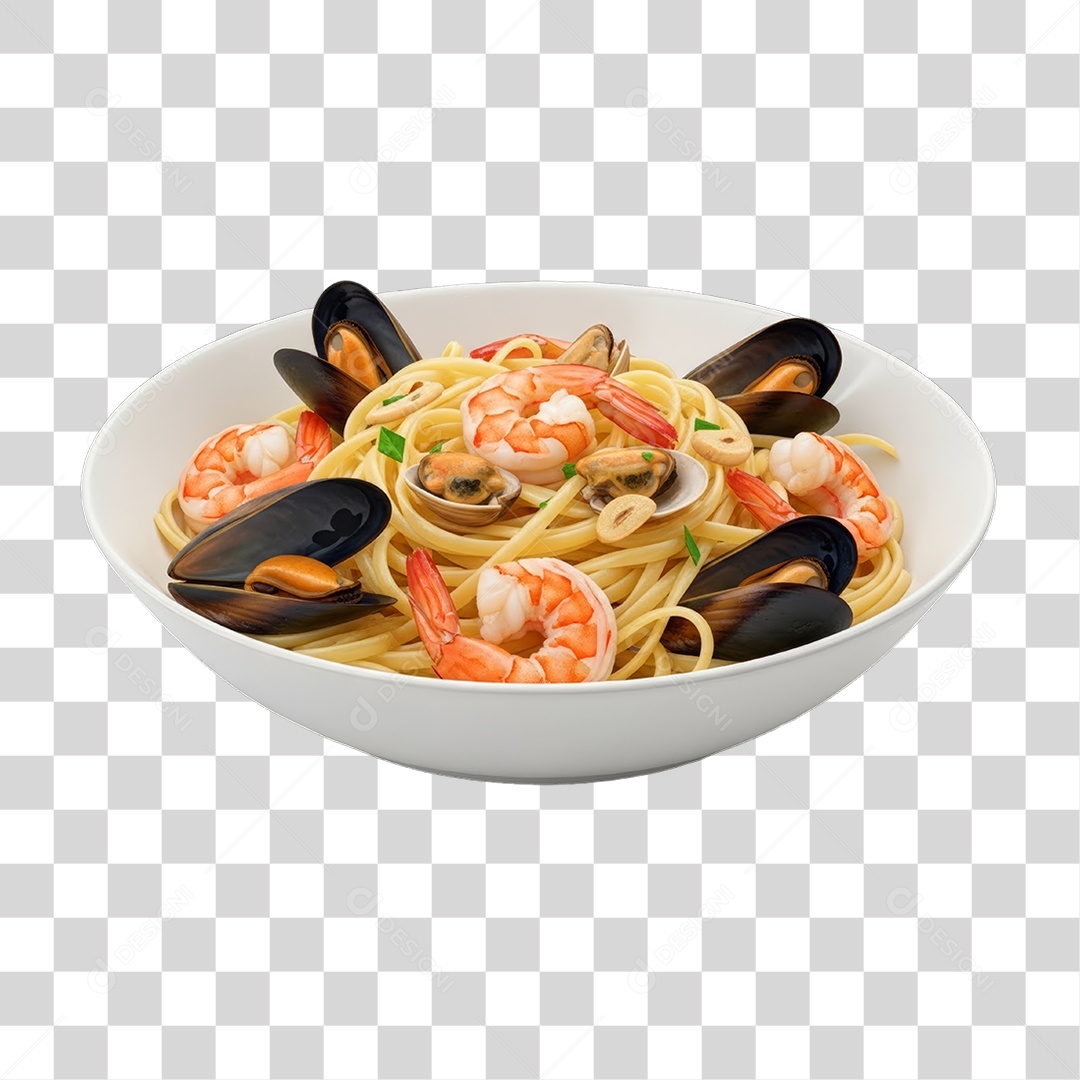 Prato de Macarrão Variado PNG Transparente