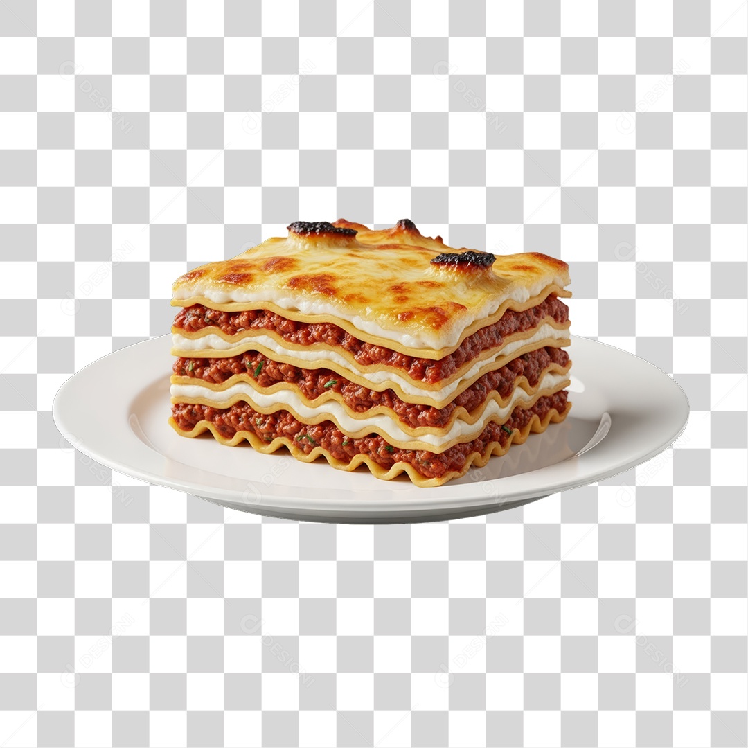 Fatia de Lasanha PNG Transparente