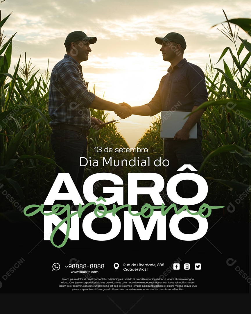 13 de Setembro Dia Do Agrônomo Social Media PSD Editável