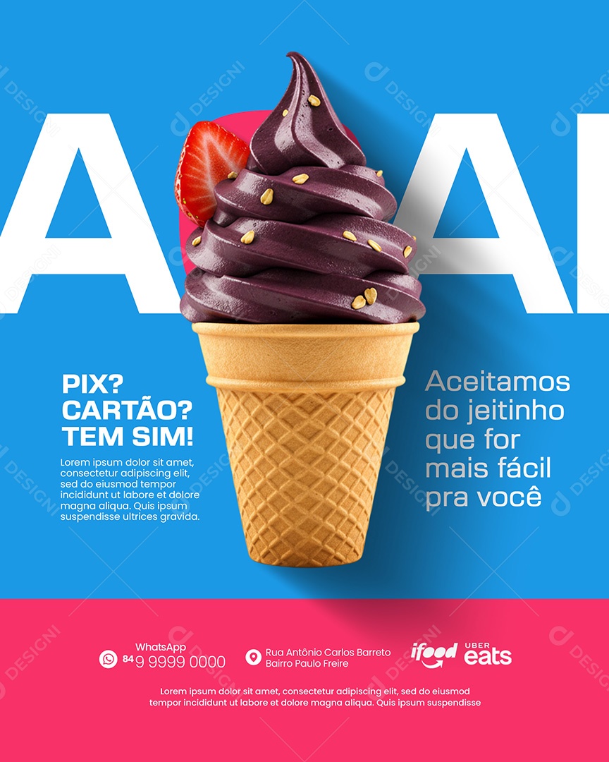 Açaí Social Media PSD Editável