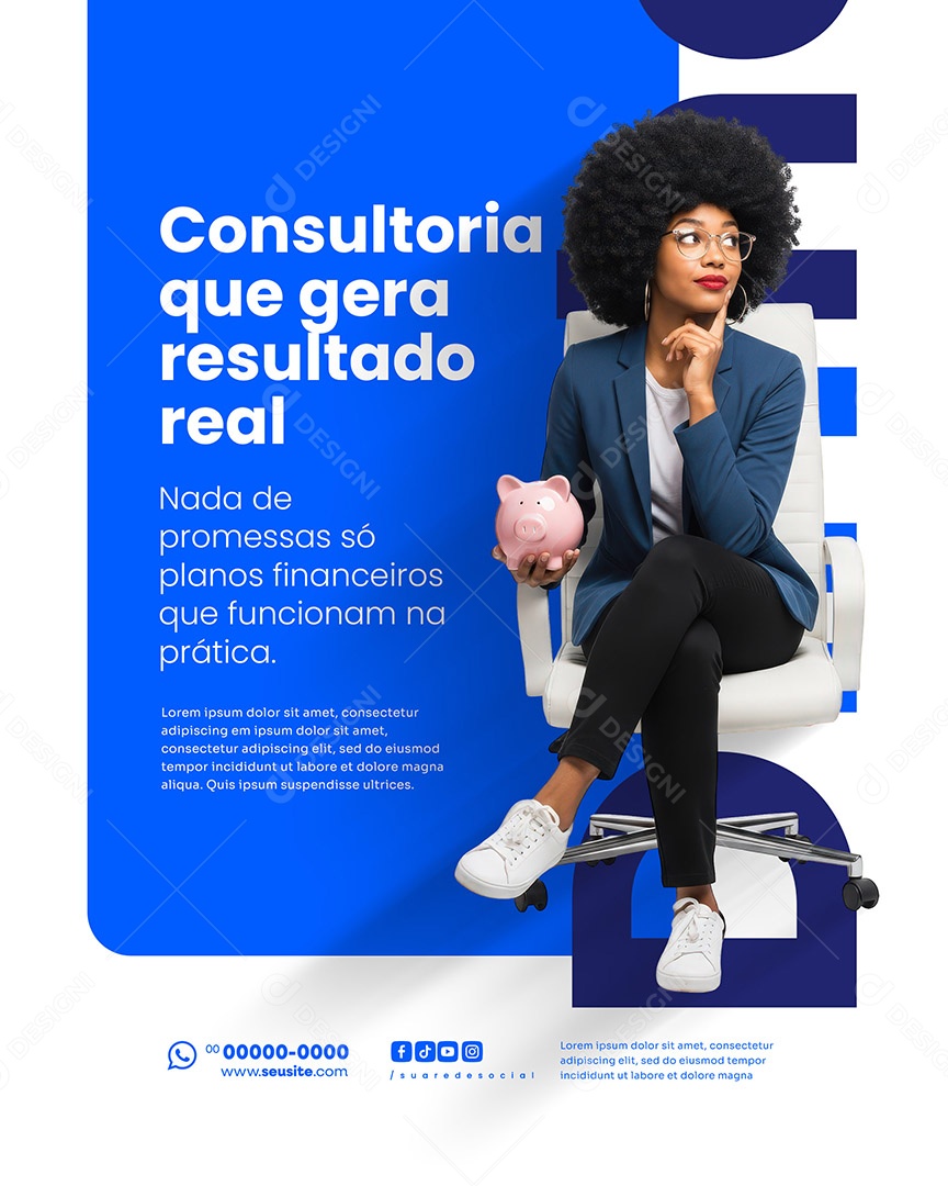 Consultor Financeiro Consultoria que Gera Social Media PSD Editável