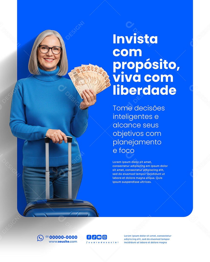 Consultor Financeiro Invista Social Media PSD Editável