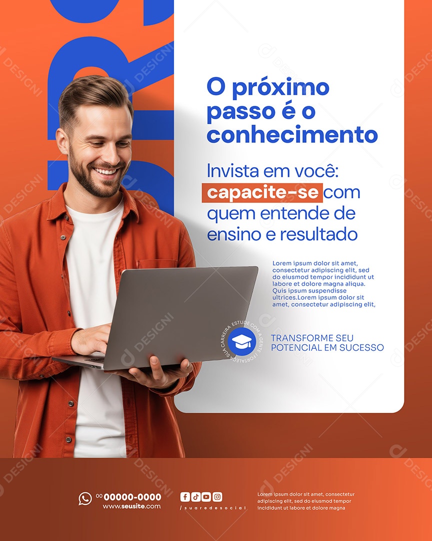 Curso Profissionalizante o Próximo Passo Social Media PSD Editável