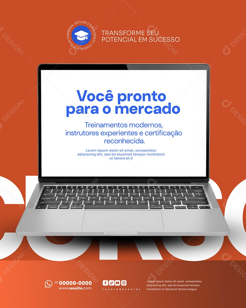 Curso Profissionalizante Você Pronto Social Media PSD Editável