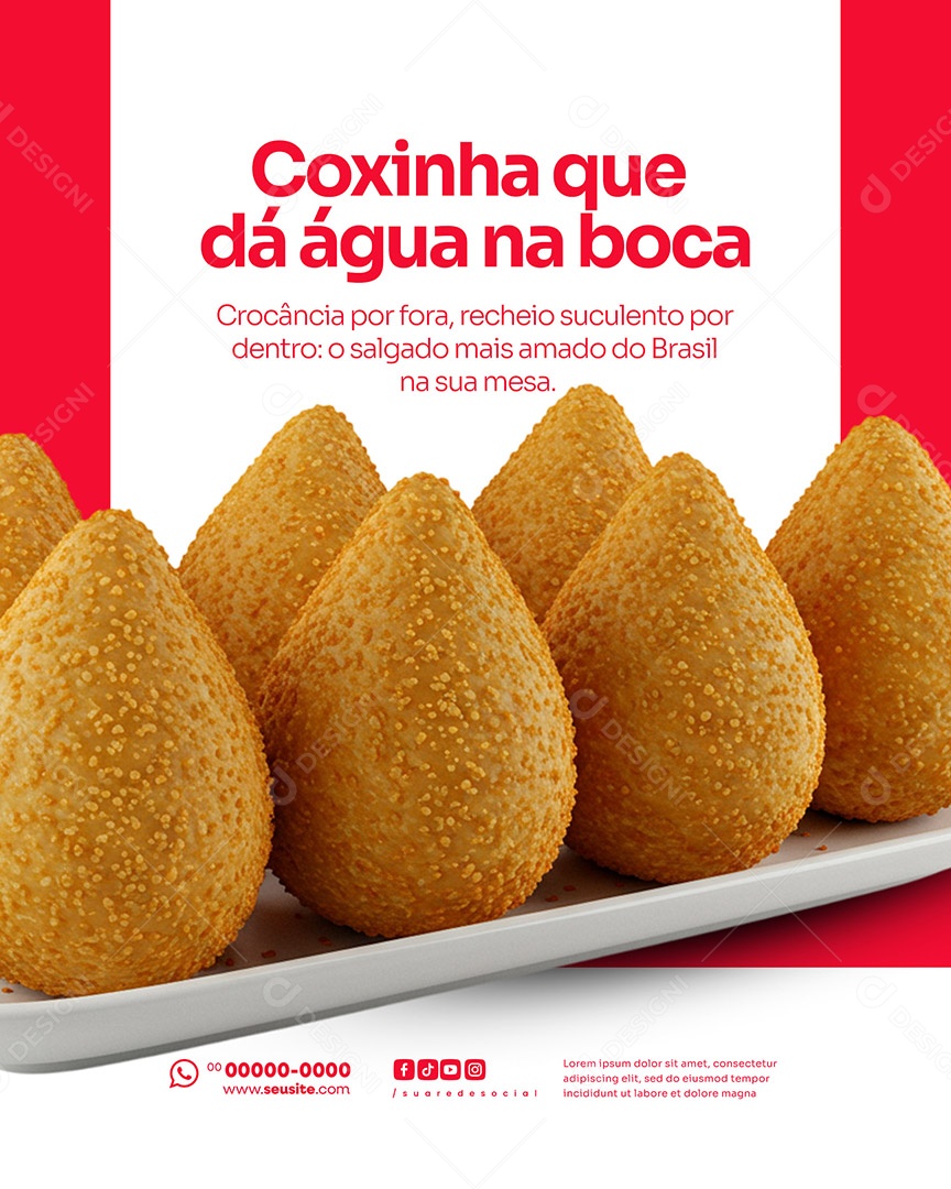 Padaria Coxinha Social Media PSD Editável