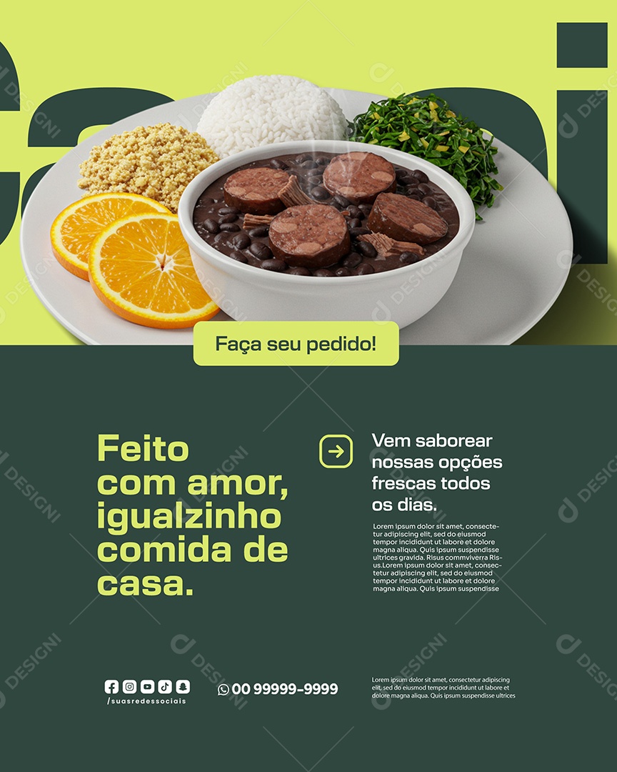 Restaurante Social Media PSD Editável