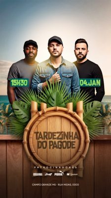 Tardezinha do Pagode 04 JAN às 15H30 Evento Musical PSD Editável