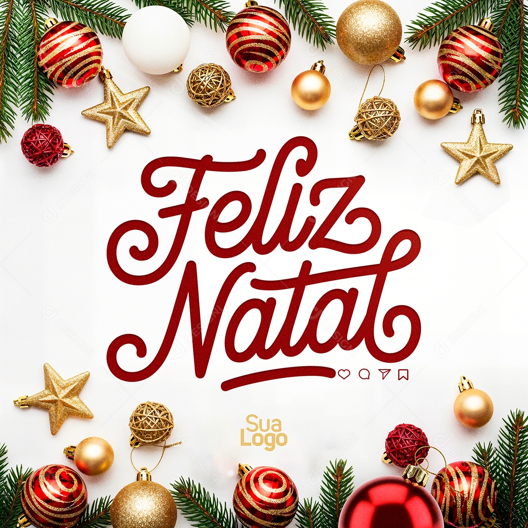 Feliz Natal 25 de Dezembro Social Media PSD Editável