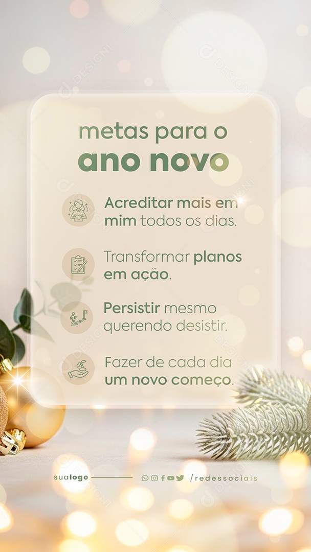 Story Metas para 2026 Social Media PSD Editável