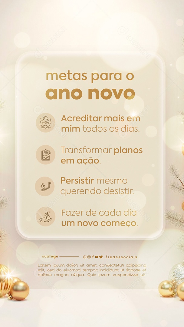 Story Metas para 2026 Social Media PSD Editável