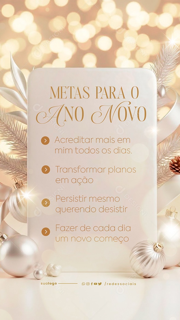 Story Metas para 2026 Social Media PSD Editável