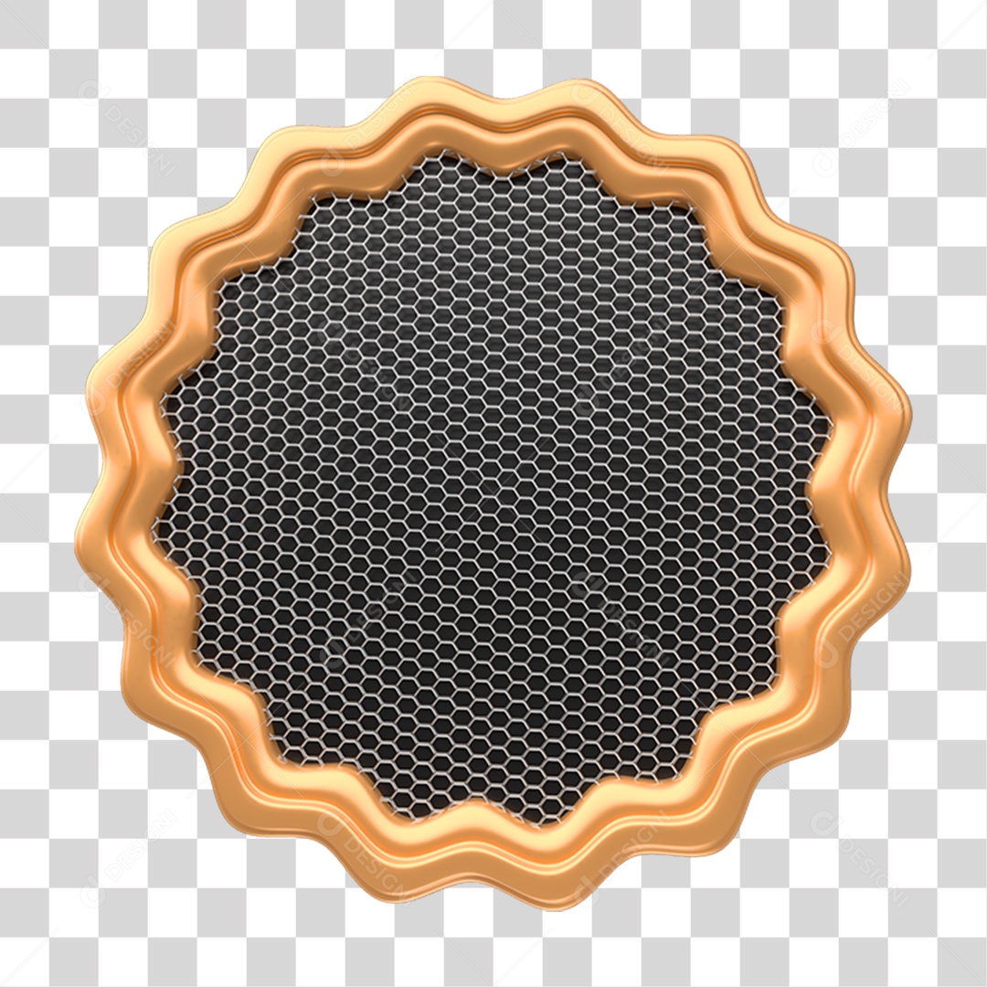 Elemento 3D Placa de Metal PNG Transparente