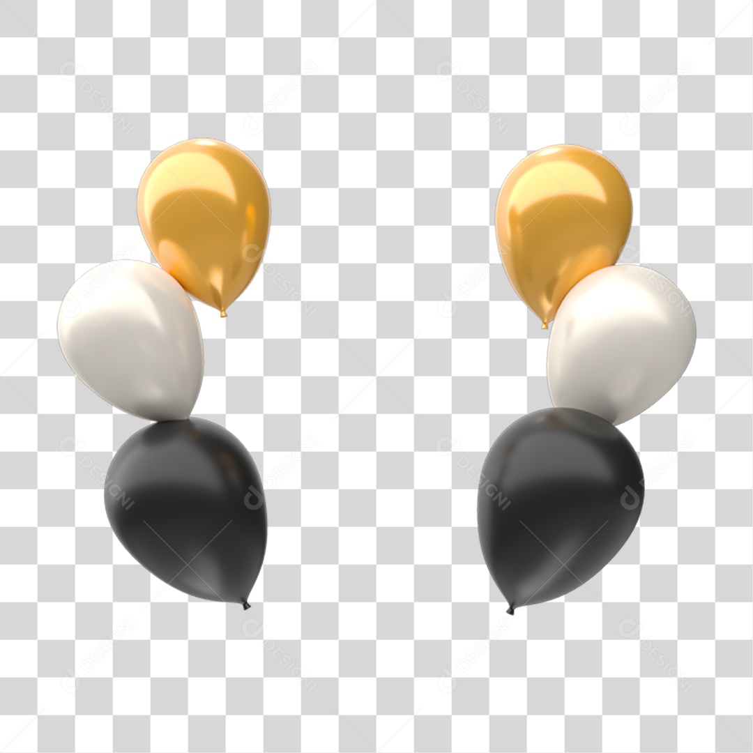 Balões Decoração PNG Transparente