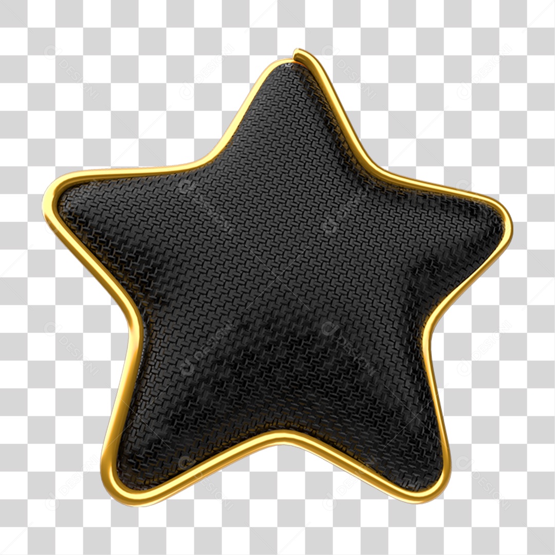 Elemento 3D Estrela Decoração PNG Transparente