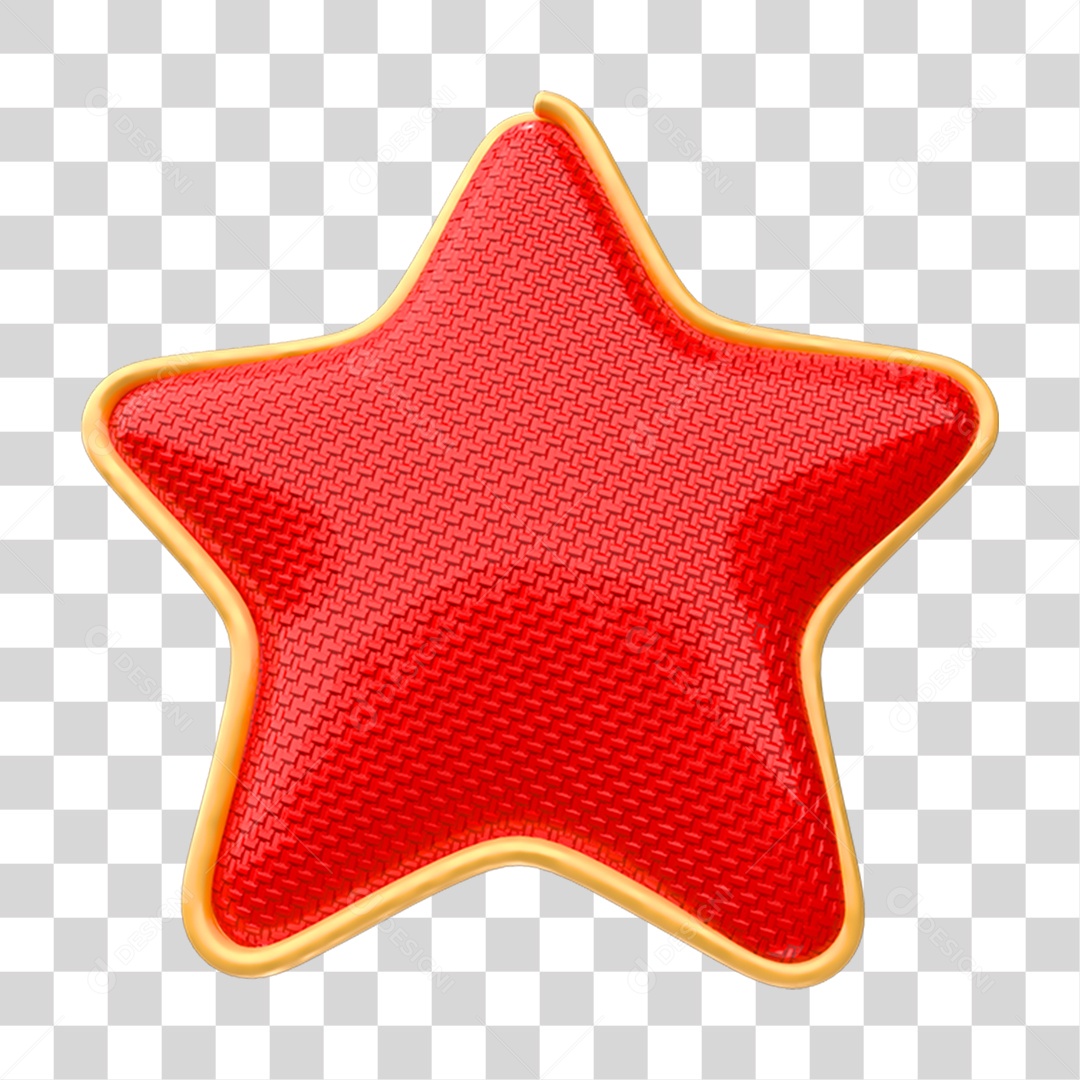 Elemento 3D Estrela Decoração PNG Transparente