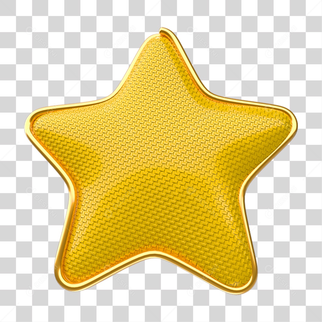 Elemento 3D Estrela Decoração PNG Transparente
