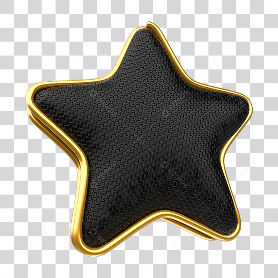 Elemento 3D Estrela Decoração PNG Transparente