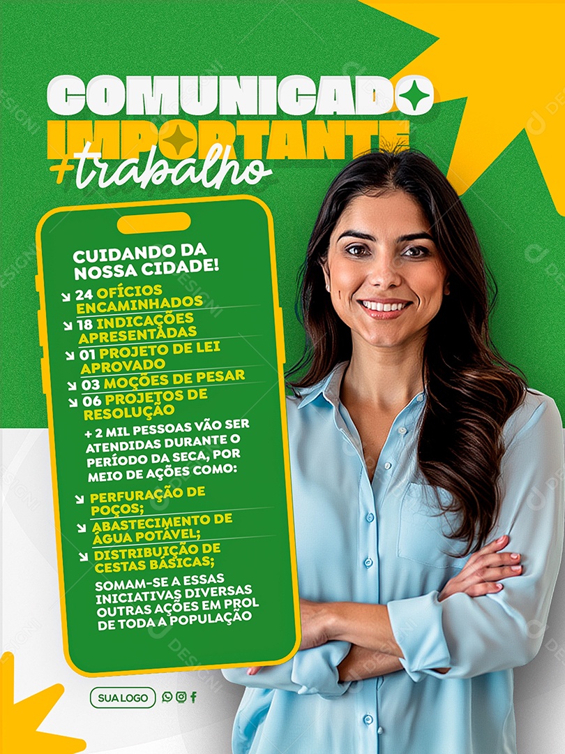 Prefeitura Comunicado Social Media PSD Editável