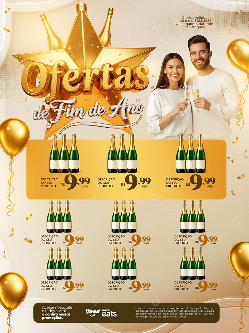 Encarte Ofertas de de Fim de Ano Media PSD Editável