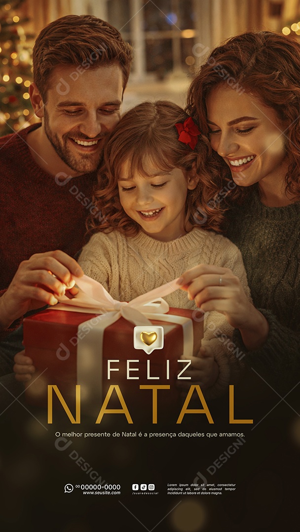 Story Feliz Natal 25 de Dezembro Social Media PSD Editável
