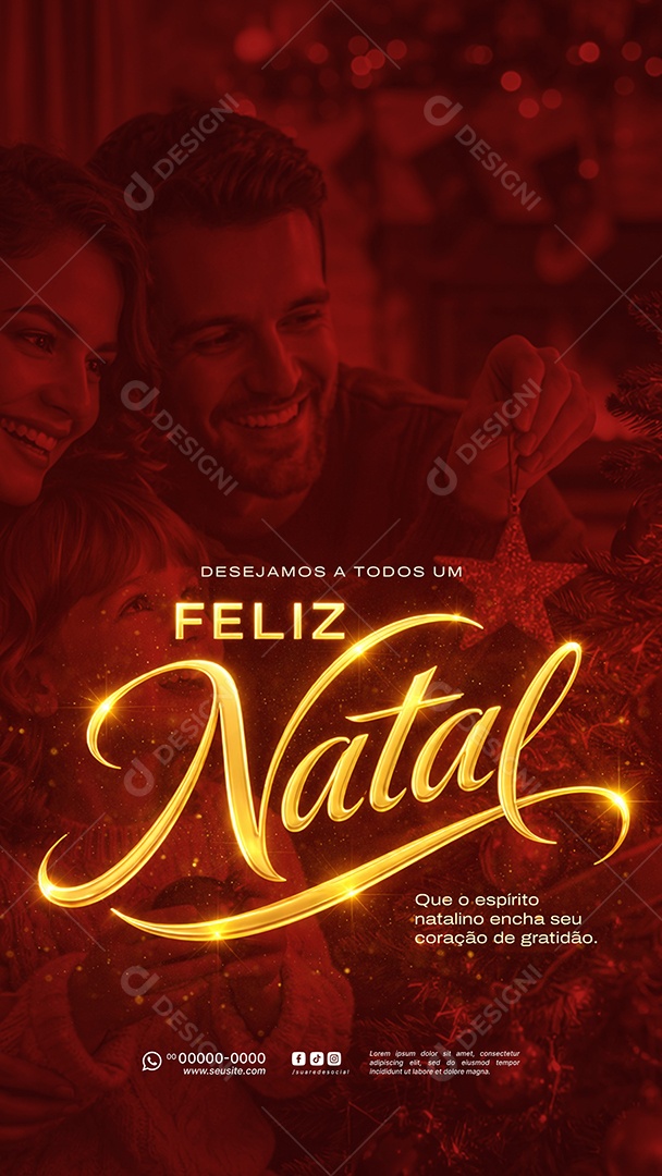 Story Feliz Natal 25 de Dezembro Social Media PSD Editável