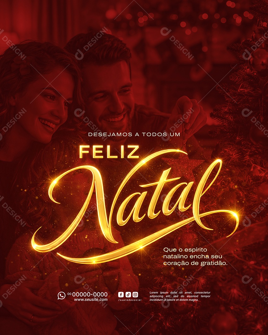 Feliz Natal 25 de Dezembro Social Media PSD Editável