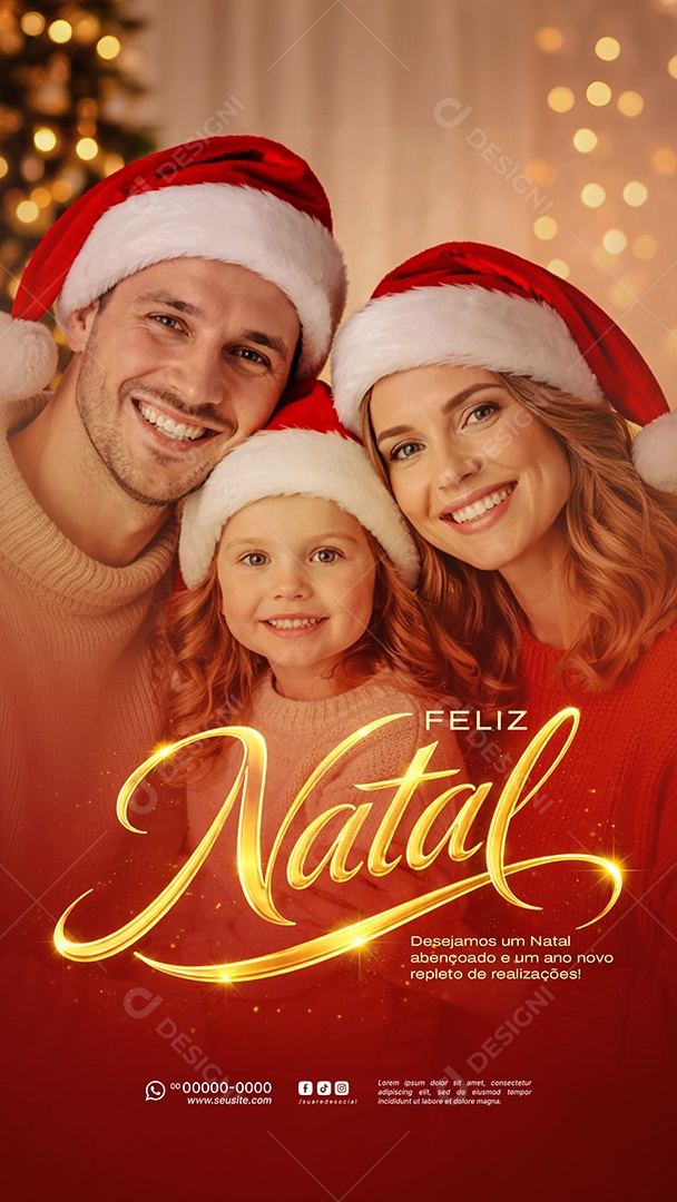 Story Feliz Natal 25 de Dezembro Social Media PSD Editável