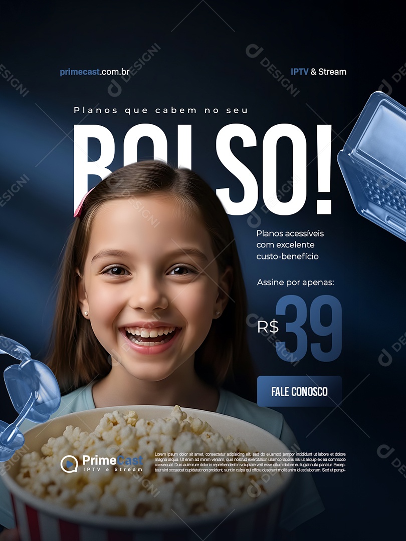 IPTV Planos que Cabem no Seu bolso Social Media PSD Editável