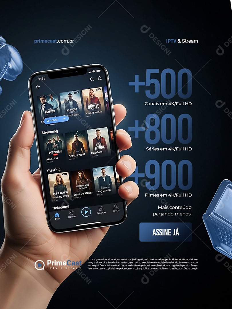IPTV Assine Já Planos Social Media PSD Editável