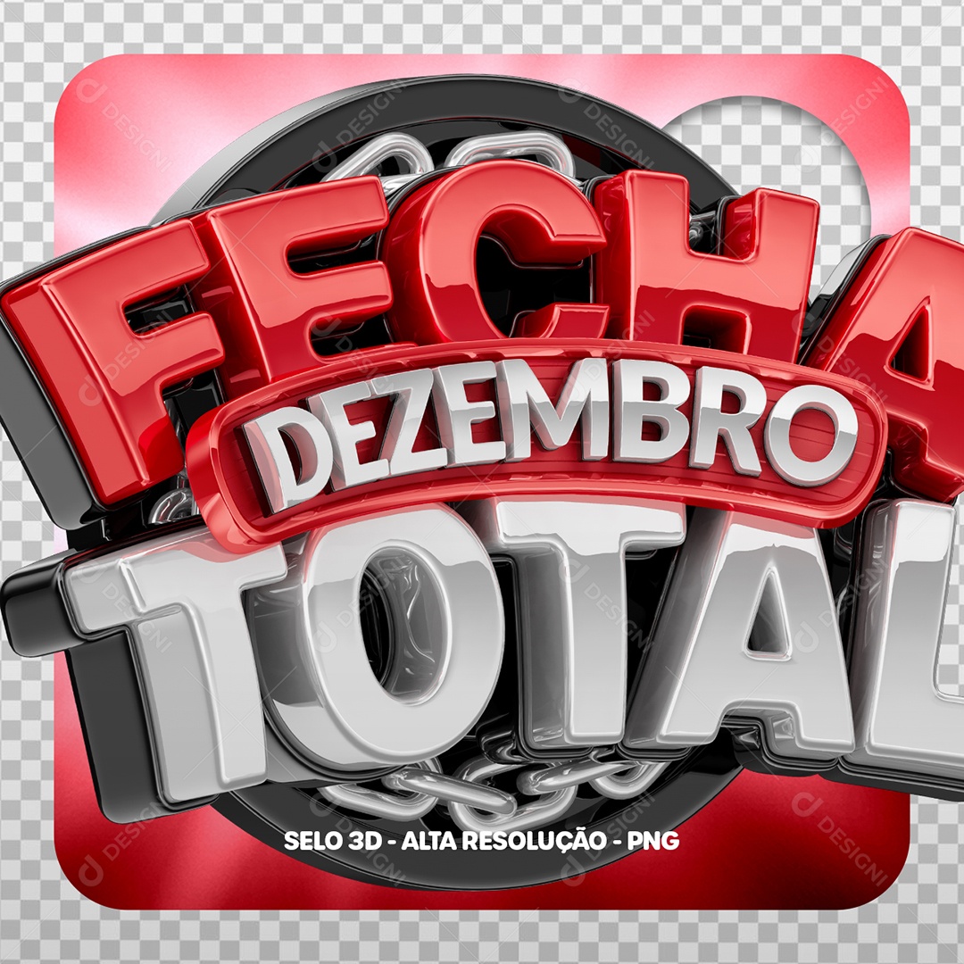 Fecha Dezembro Total Selo 3D Para Competição PSD