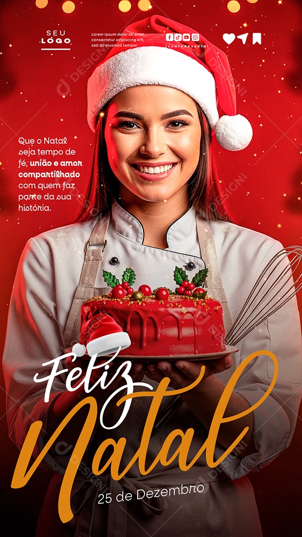 Feliz Natal 25 de Dezembro União e Amor Story Social Media PSD Editável