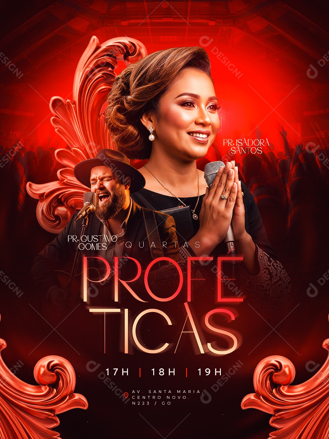 Social Media Gospel Profeticas PSD Editável