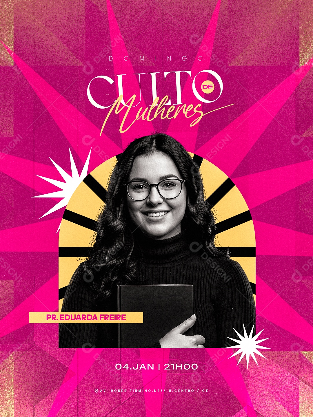 Social Media Gospel Culto Mulheres PSD Editável