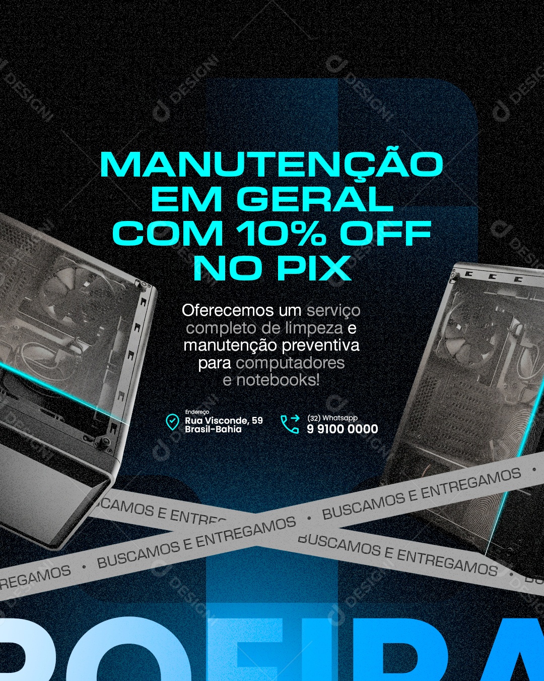 Manutenção Computador Manutenção Em Geral Técnica Social Media PSD Editável