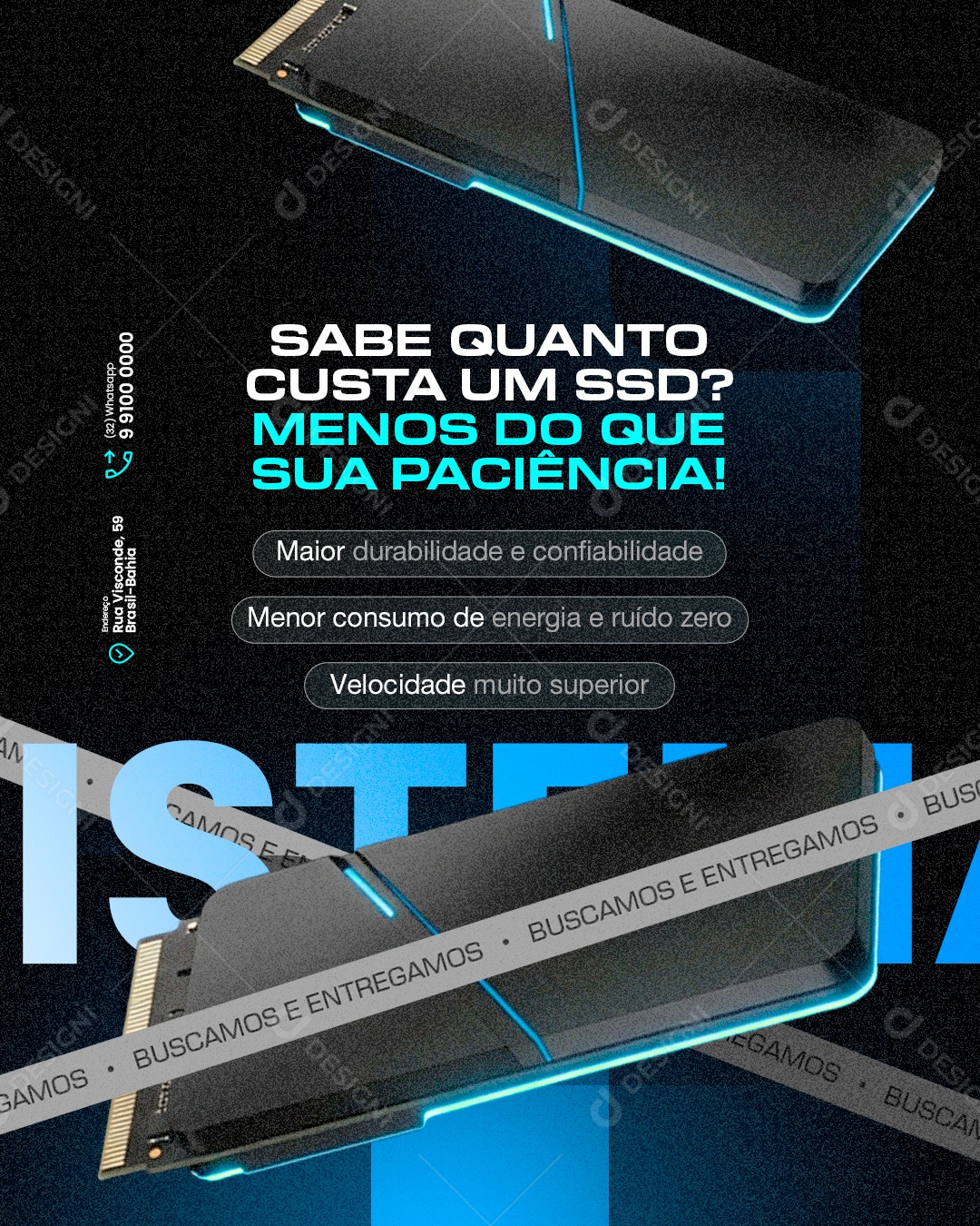 Manutenção Computador Menos Do Sua Paciência Técnica Social Media PSD Editável