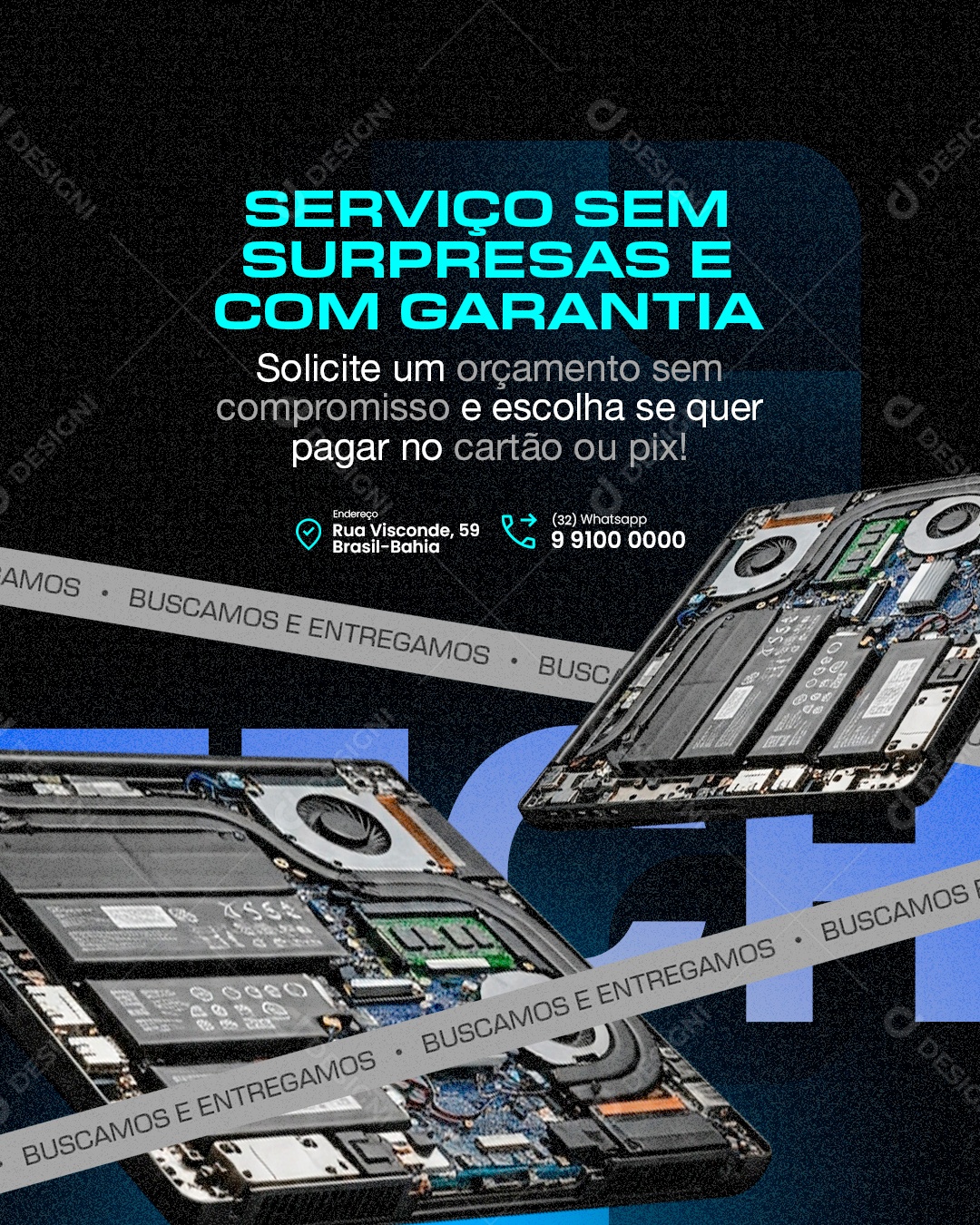 Manutenção Computador Serviço Sem Surpresas Com Garantia Técnica Social Media PSD Editável