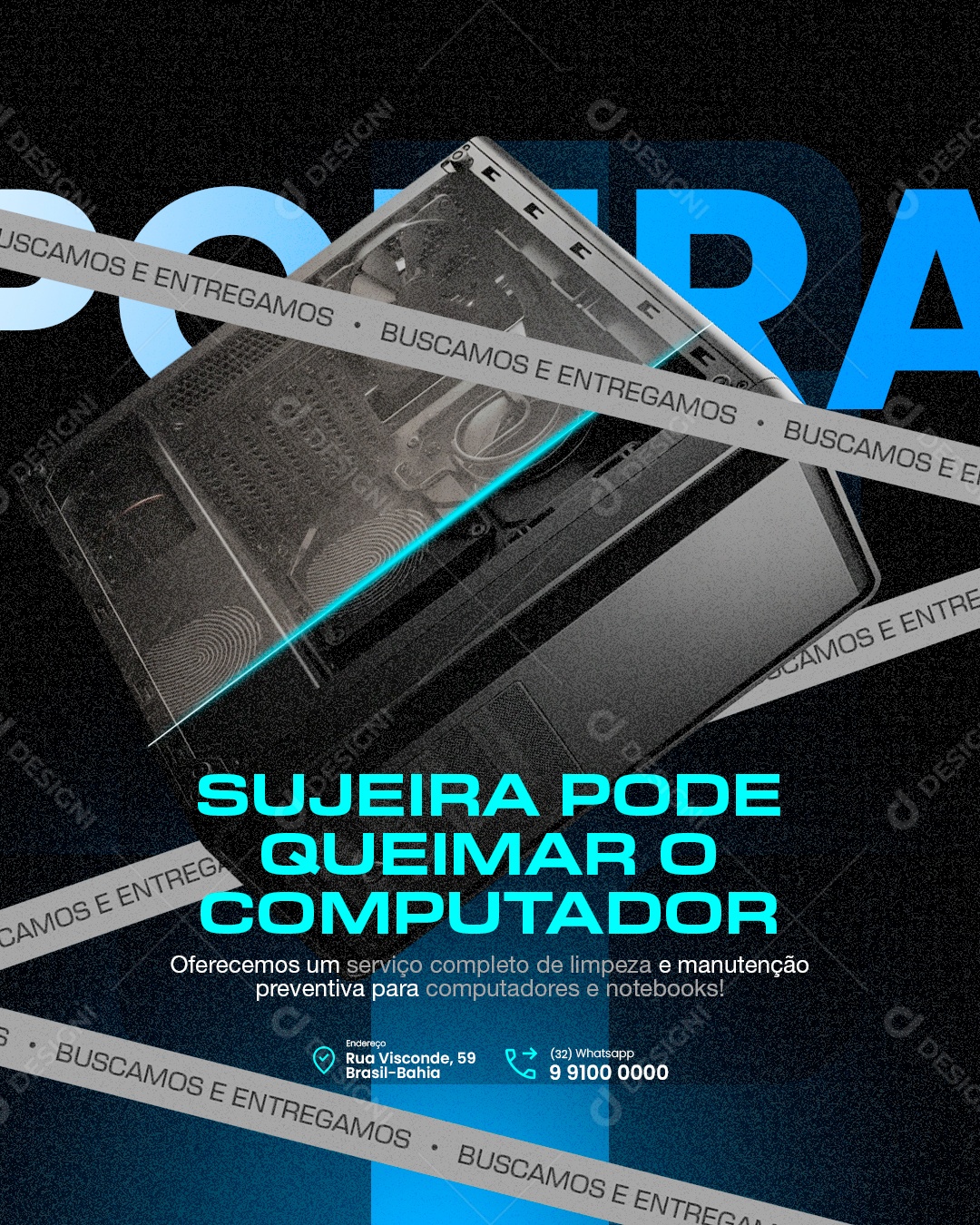 Manutenção Computador Sujeira Pode Queimar O Computador Técnica Social Media PSD Editável