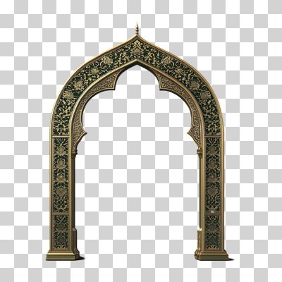Arco Dourado Portão Muçulmano Luxuoso Arquiteta Árabe PNG Transparente