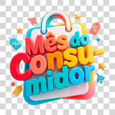 Selo 3D Mês do Consumidor Celebração Festiva de Ofertas PNG Transparente