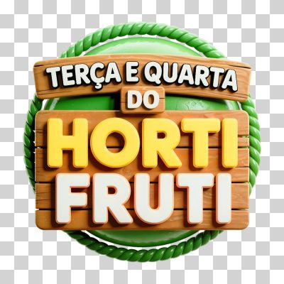 Selo 3D Terça e Quarta do Hortifrúti PNG Transparente