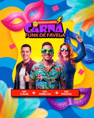 Carna Funk de Favela Na Rua do Amaral Poster PSD Editável